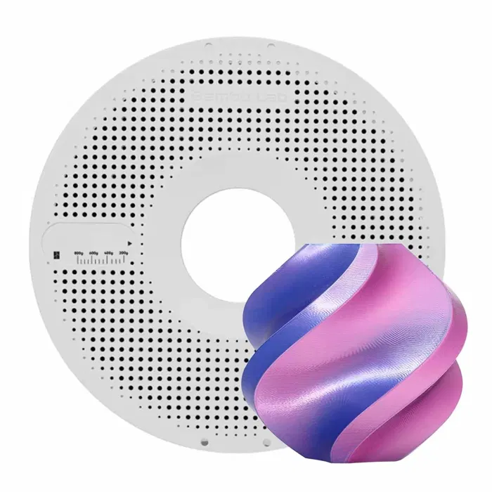 Bambu Lab PLA SILK NEON - CIDADE DE SEDA E NEON - COM CARRETEL BAMBULAB